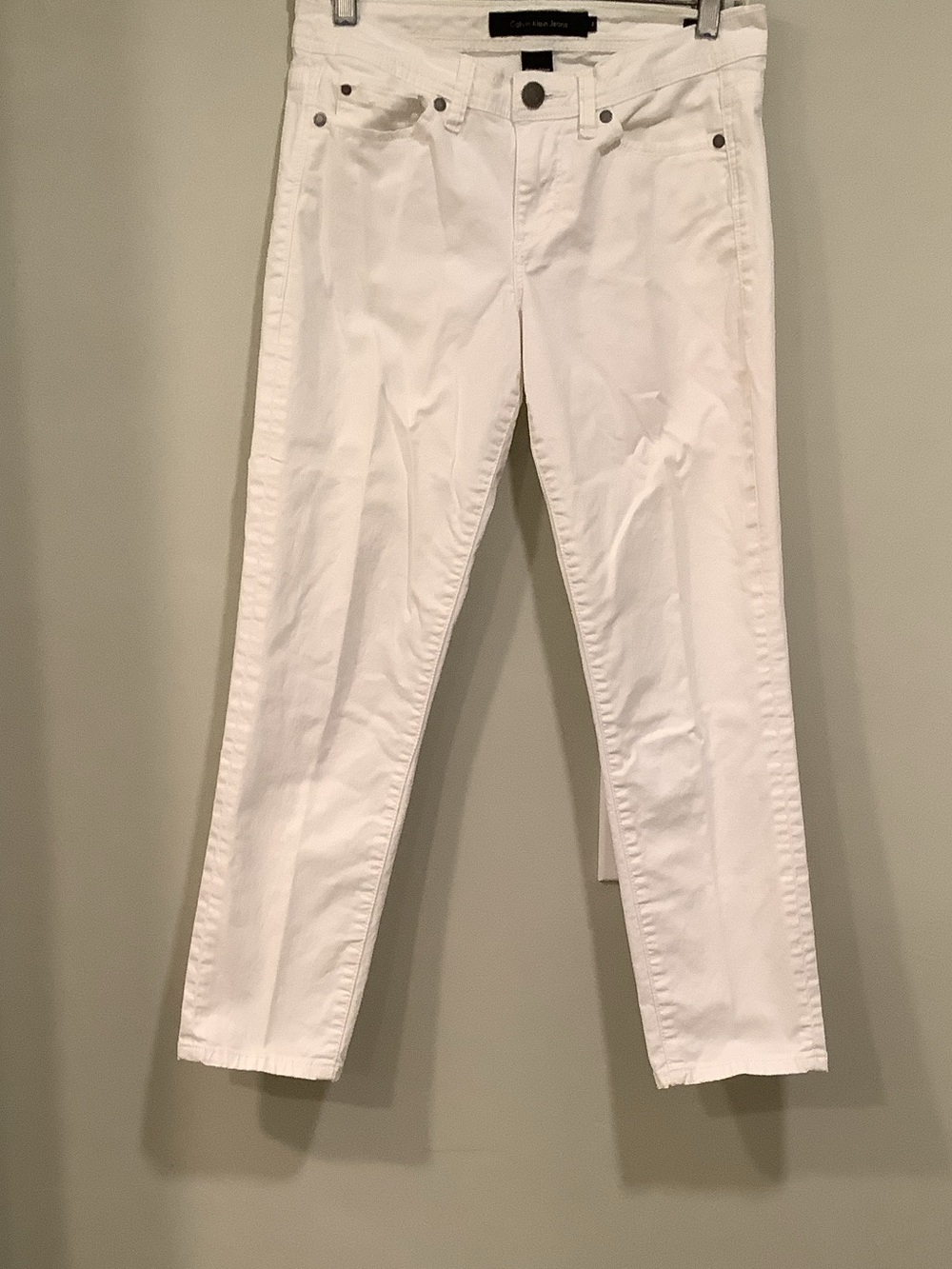 Calvin Klein Jeans White Denim  Cropped Jeans